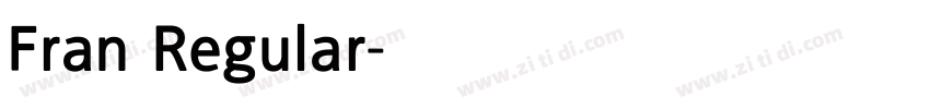 Fran Regular字体转换